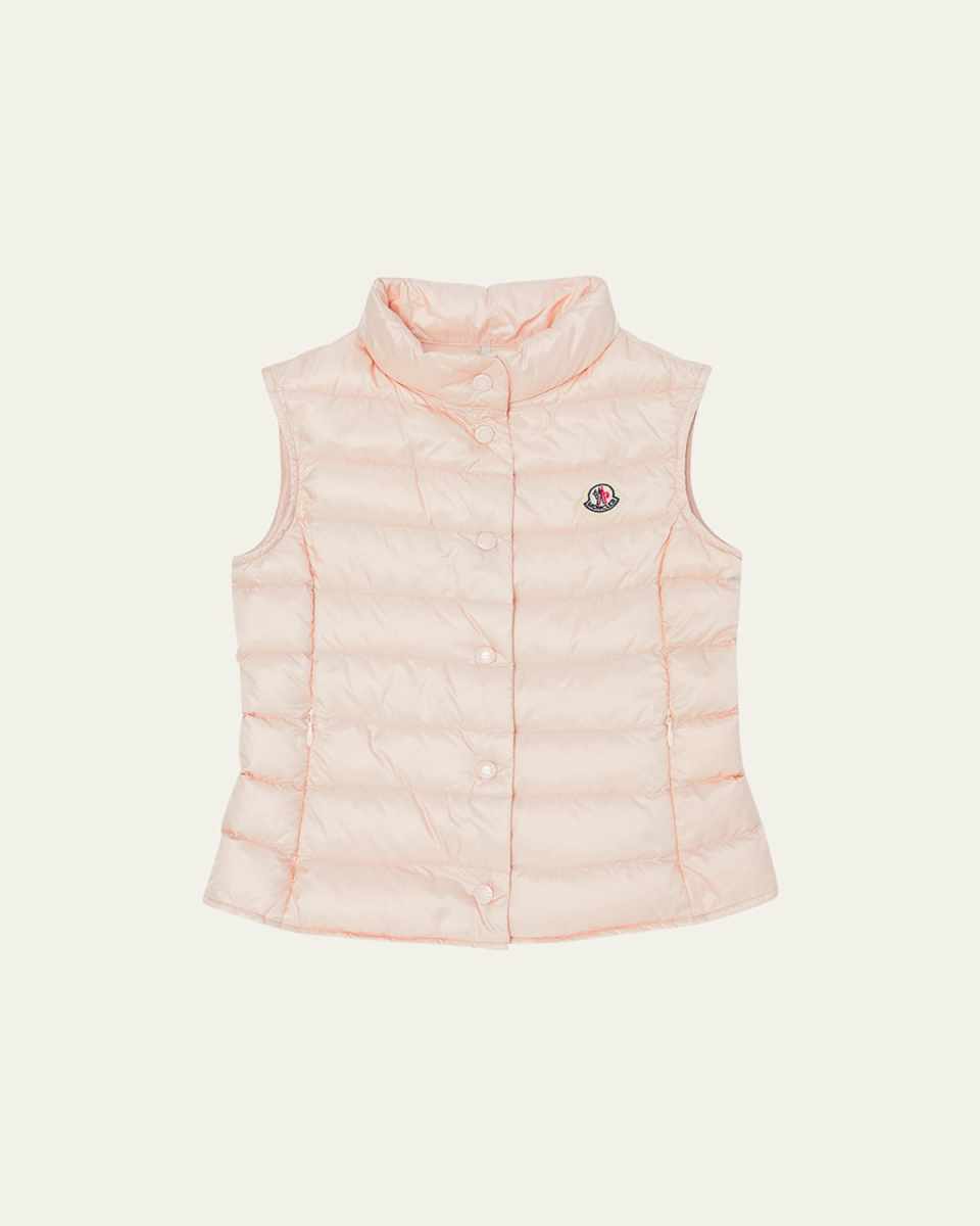 Girl's Liane Quilted Down Vest, Size 4-10